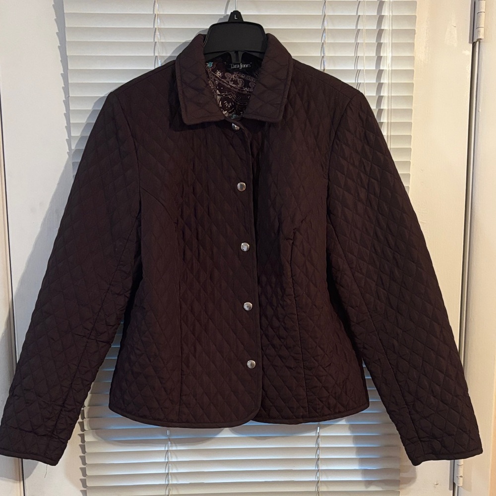 Tara Jones Women's Quilted Puffer Jacket - Rich Brown 14P
